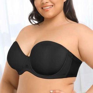 44D Black Strapless Bra NWT